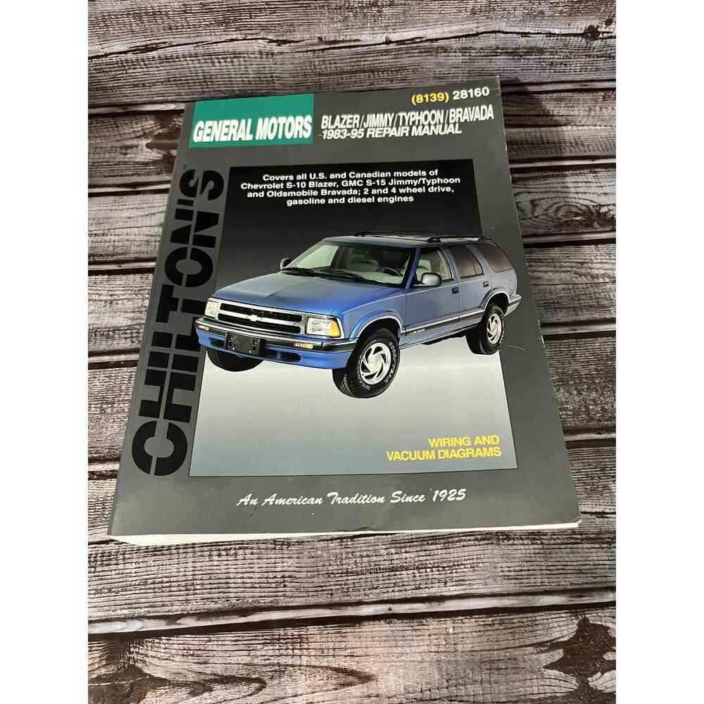 Chilton's Repair Manual 8139 Chevy Blazer Jimmy Bravada Typhoon 1983-1995